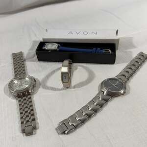 Lot of 4 Women's Vintage & Modern Watches - Avon, Kenneth Cole, Seiko